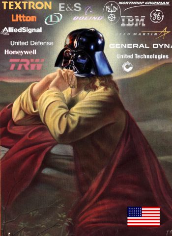 Darth Vader prays to arms industry